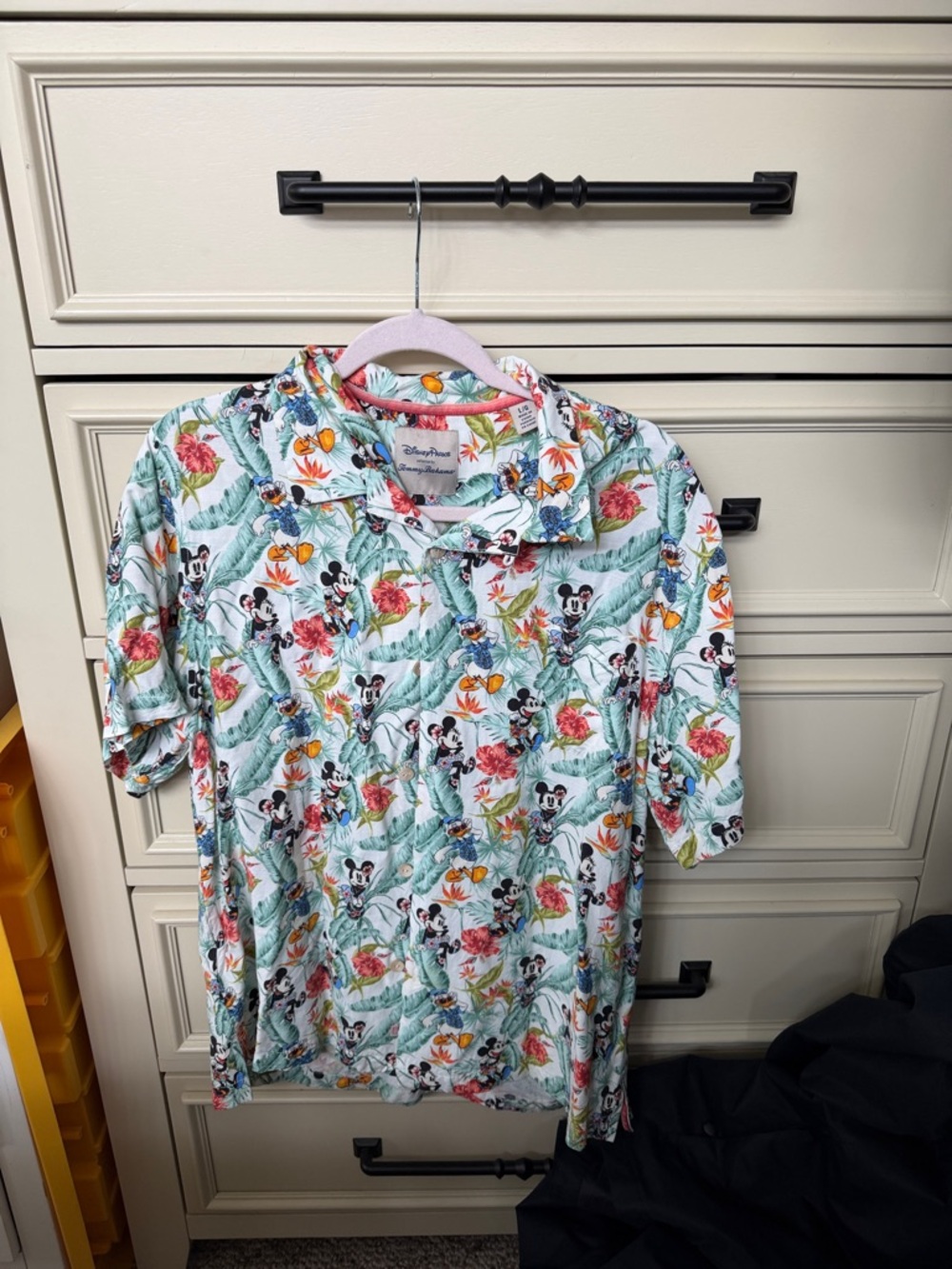 Tommy Bahama White Tropical Floral Mickey Mouse Button-Down Shirt